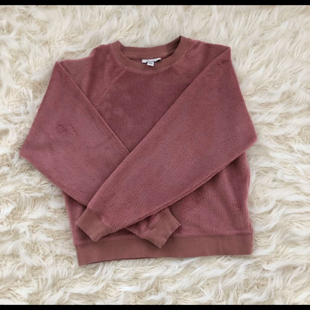 pink top shop sweater